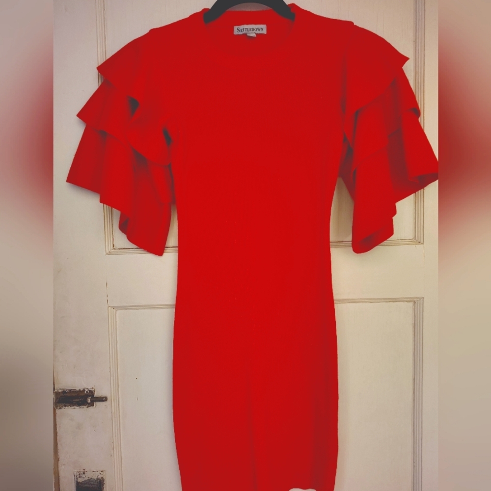Red Knit Dress